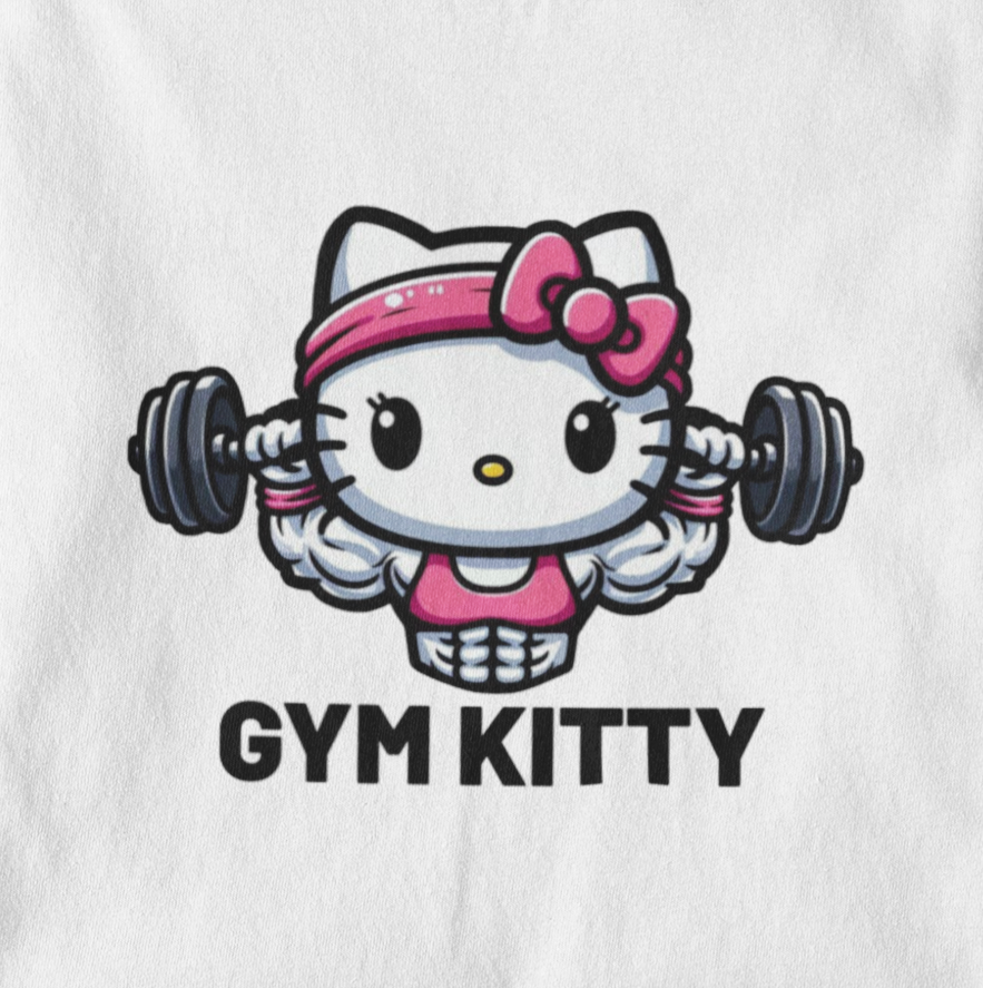 "GYM KITTY" Unisex Hoodie (Bedruckung vorne)